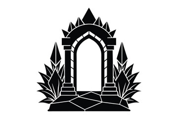 silhouette of the gate