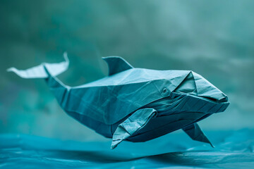 Fototapeta premium Beautiful image of handmade colorful origami art generative ai