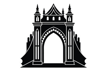 silhouette of the gate