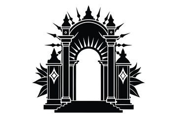 silhouette of the gate