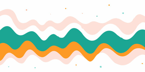 Colorful wavy shapes and geometric decorations create a modern and vibrant abstract background, perfect for banner designs and other graphic projects