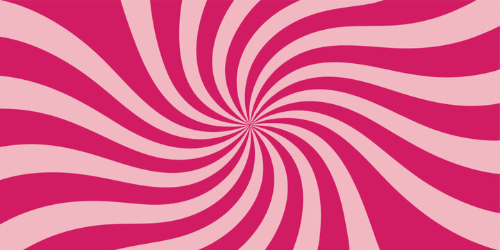 Groovy retro background featuring swirling colorful stripes converging at the center, creating a dynamic and visually appealing design