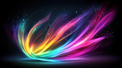 Fototapeta premium Aurora borealis dance of colors arctic sky digital artwork nighttime vibrant celestial wonder