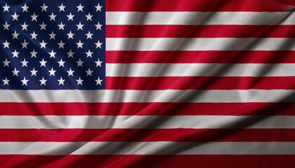Fototapeta premium A close up of the US flag waving in the wind for Memorial Day or 4th of July