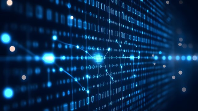 Abstract digital data stream background.