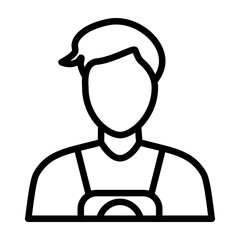 Photographer Vector Line Icon Design