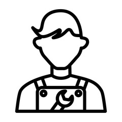 Mechanic Vector Line Icon Design