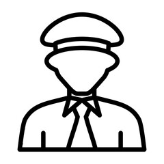 Driver Vector Line Icon Design