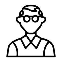 Writer Vector Line Icon Design