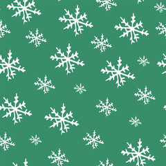 Christmas Snowflake Seamless Pattern. Pixel Perfect Christmas Pattern. Snowflake Background