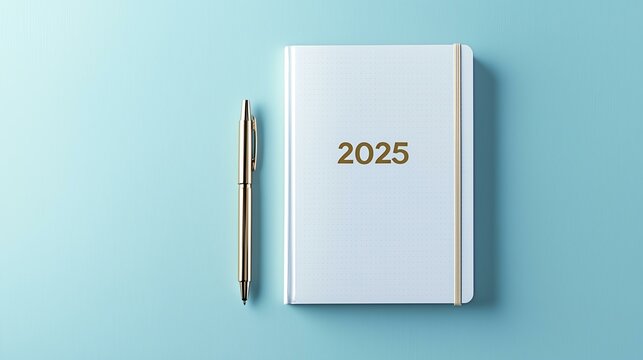 Stylish planner for organizing 2025 tasks.