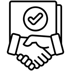 agreement Line Icon