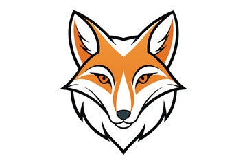 fox head silhouette against white background