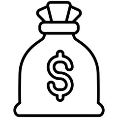 money bag Line Icon