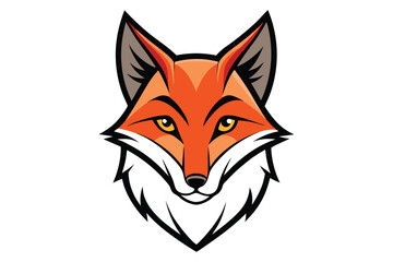 fox head silhouette against white background