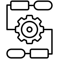 work flow Line Icon
