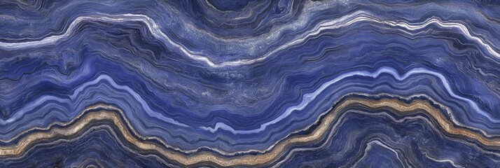 Obraz premium Navy Blue Marble Texture Elegant Background with Stunning Onyx Pattern for Luxury Design Concepts