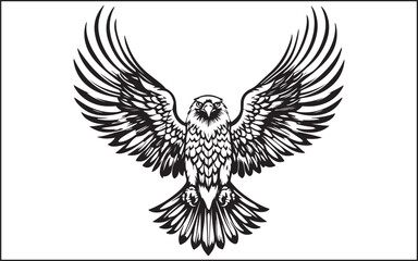 Obraz premium eagle with wings silhouette