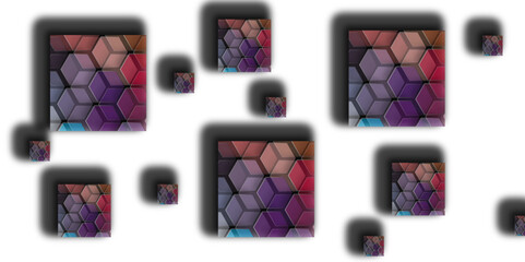 Abstract white square shape with a futuristic concept background. Modern and minimal concept.Abstract white, gray background with hexagon and hexagonal background. Vector abstract scientific hexagon.