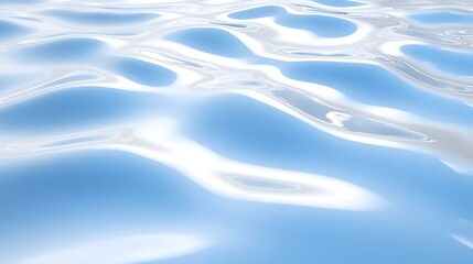 Abstract light blue water surface with gentle waves.