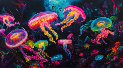 glowing jellyfish