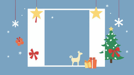 Marry Cristmas background tree, xmas, gift, box, celebration, new, year, greeting, decoration, winter, snow, holiday, illustration, night, snowflake, vector, star,