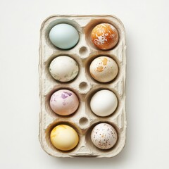 egg tray isolated on white background