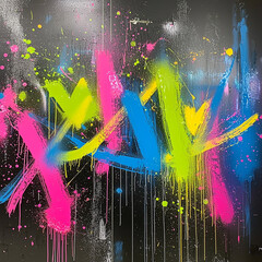 Abstract and colorful paint