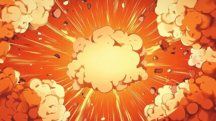 orange simplistic comic book style background