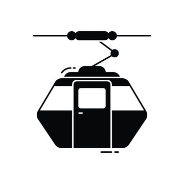 Cable Car Cabin vector icon