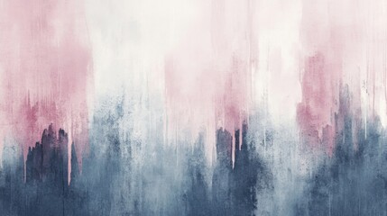 Abstract Pink And Blue Vertical Brushstrokes Painting