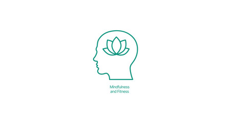 Mindfulness and Fitness Icon - Vector Illustration for Wellness and Exercise