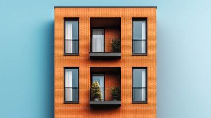 Fototapeta premium Modern duplex design urban aesthetics with contrasting materials