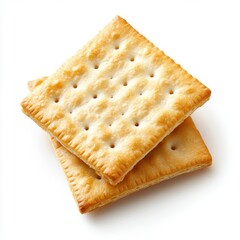 Fototapeta premium Saltine cracker isolated on white background