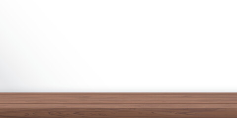wooden counter mocha mousse tone have blank space for place the products presentation or advertisement with white background graphic illustration.