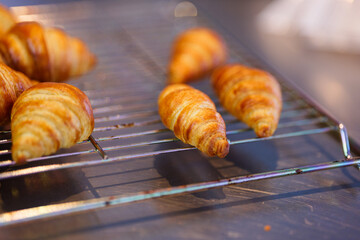 Frische Croissants aus dem Ofen, hausgemacht
