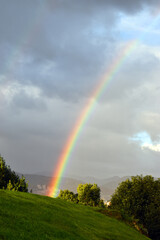 Rainbow on a stormy day in Bilbao.