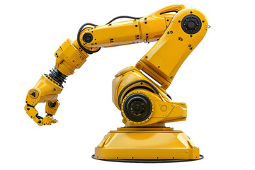 Flexible Industrial Robot for Custom Manufacturing Solutions Isolated on Transparent Background