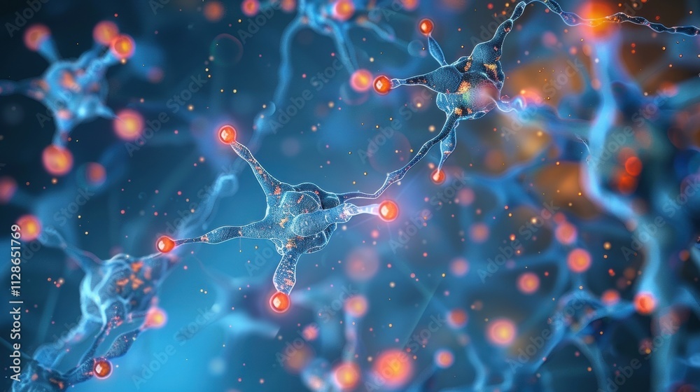 Poster neurons exchanging data creating a big data network communicating with electrical signals and formin