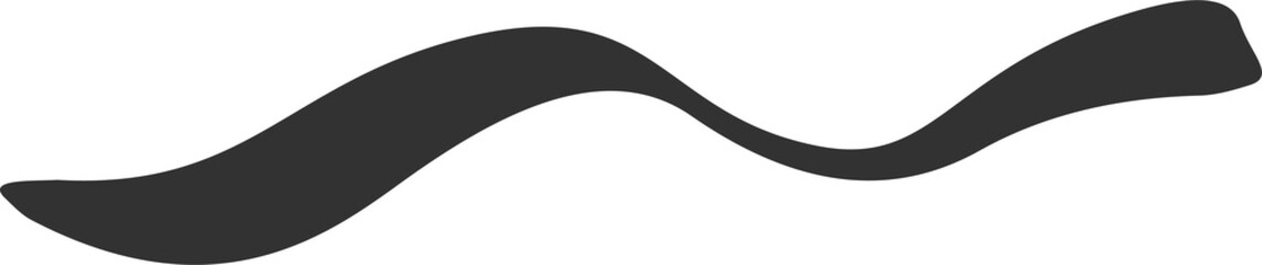 Swirl line. Swashes and flourish underline. Hand drawn calligraphic elegant swoosh. Curve vintage brush stroke. Squiggle scrolling element. Simple doodle wavy shape