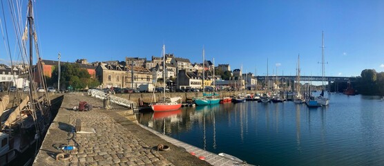 le port Rhu &agrave; Douarnenez en Bretagne Cornouaille Finist&egrave;re France	