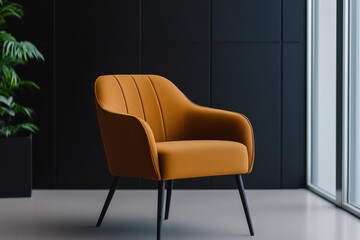 Ultimate bean bag chair mock up in a modern indoor setting with minimalist design