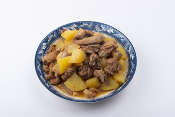 Braised duck with potatoes