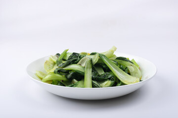 Stir-fried vegetables with vegetables on a plate