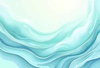 Gentle Aqua Swirls: A Serene Flowing Composition for Tranquil Spaces
