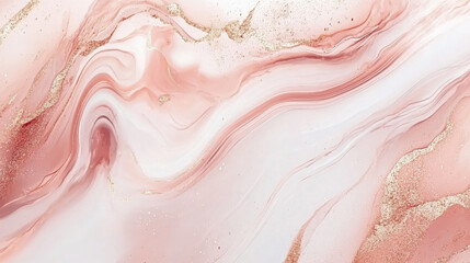 Obraz premium Soft pastel pink marble with rose gold shimmer