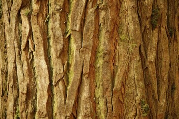 Obraz premium Deep grooves and textures of old oak tree bark revealing nature's artistry