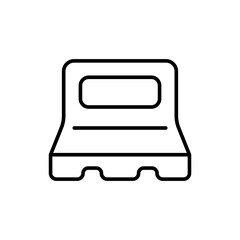 Concrete wall outline icons, minimalist vector illustration ,simple transparent graphic element .Isolated on white background