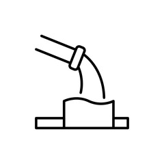 Concrete pipe outline icons, minimalist vector illustration ,simple transparent graphic element .Isolated on white background