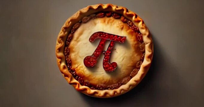 Pi Day animated background video generated by AI